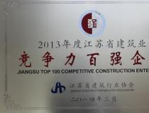 二〇一三江蘇省競爭力百強(qiáng)企業(yè)！